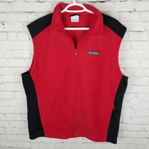 Vintage Columbia Red and Black Vest and sweater